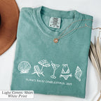 Custom Beach Bachelorette Comfort Colors Shirt: Coastal Bride Trip Tee