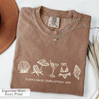 Custom Beach Bachelorette Comfort Colors Shirt: Coastal Bride Trip Tee
