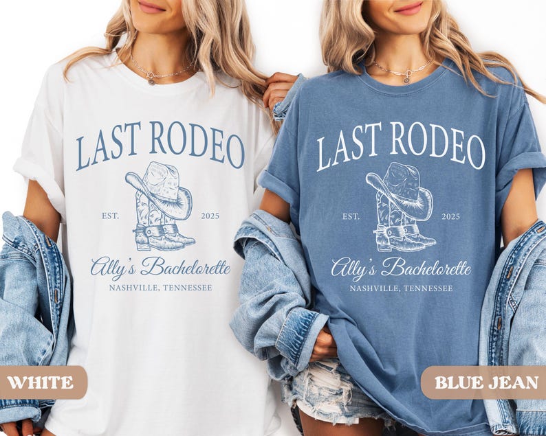 Last Rodeo Bachelorette Shirt, Personalized Location Western Bridal Party Shirt, Custom Western Bachelorette Shirt, Western Bride Shirt