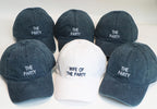 Custom Embroidered Bachelorette Party Hats: Wife of the Party, Bride & Squad