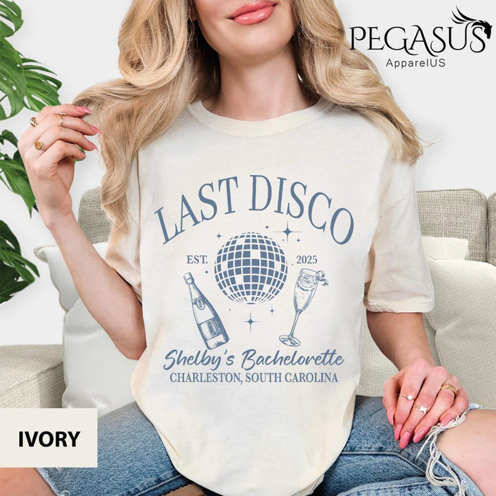 Comfort Colors® Last Disco Bachelorette Shirts, Disco Bride Custom Shirt, Personalized Bachelorette Shirts