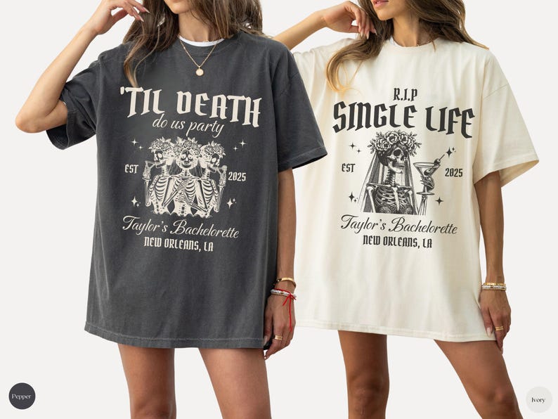 Til Death Do Us Party T-Shirt, Halloween Bachelorette, Gothic Bride