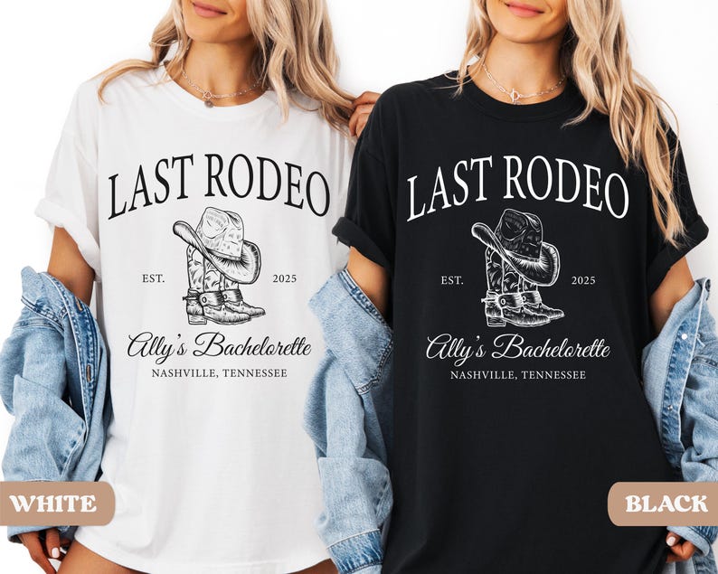 Last Rodeo Bachelorette Shirt, Personalized Location Western Bridal Party Shirt, Custom Western Bachelorette Shirt, Western Bride Shirt