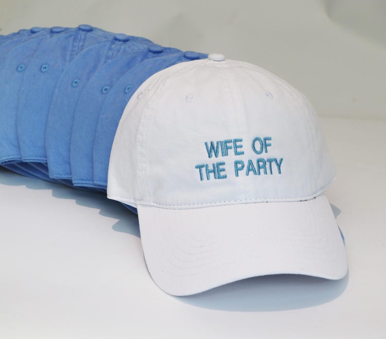 Custom Embroidered Bachelorette Party Hats: Wife of the Party, Bride & Squad