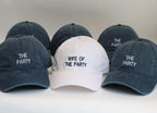 Custom Embroidered Bachelorette Party Hats: Wife of the Party, Bride & Squad