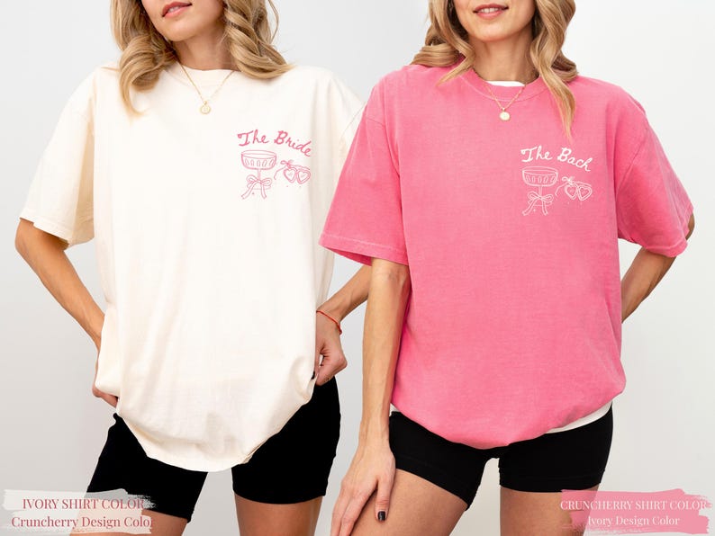 Personalized Tying The Knot Bachelorette Party Shirt: Comfort Colors Bow Theme