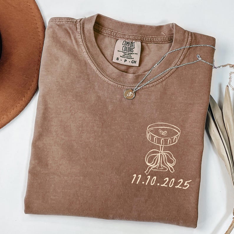 Comfort Colors® A Bride in a Tini Bit Custom Bride Shirt, Espresso Martini Themed Future Mrs Tee Tini Bit Engaged, Bridal Shower Gift Fiance
