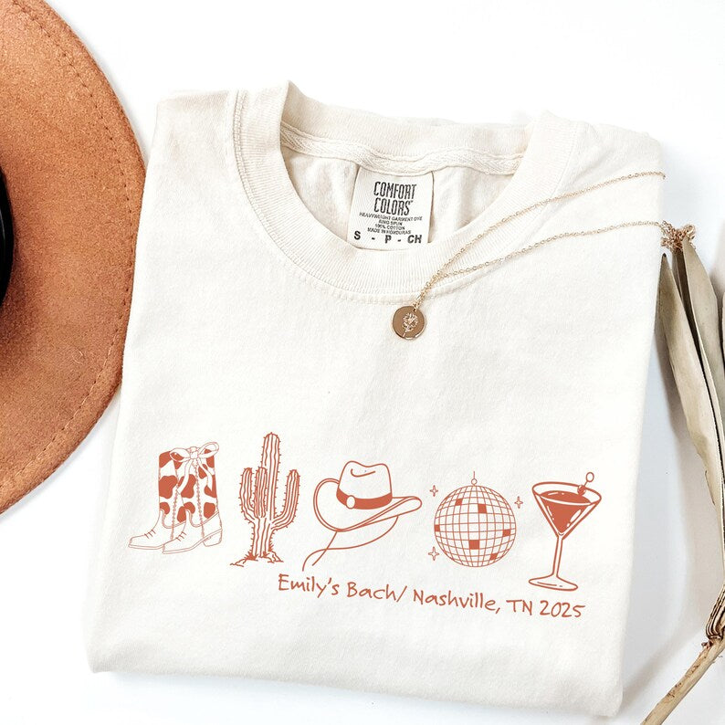 Retro Last Disco Bachelorette Shirt: Nashville Western Party Tee