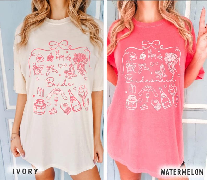 Coquette Bride Bridesmaid Shirt, Coquette Bride To Be Shirt, Matching Bachelorette Shirt, Coquette Bridal Party Shirt, Wedding Gift