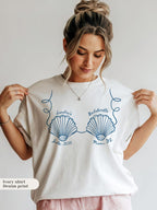 Custom Seashells Bachelorette Shirt: Beach Coastal Party, Comfort Colors