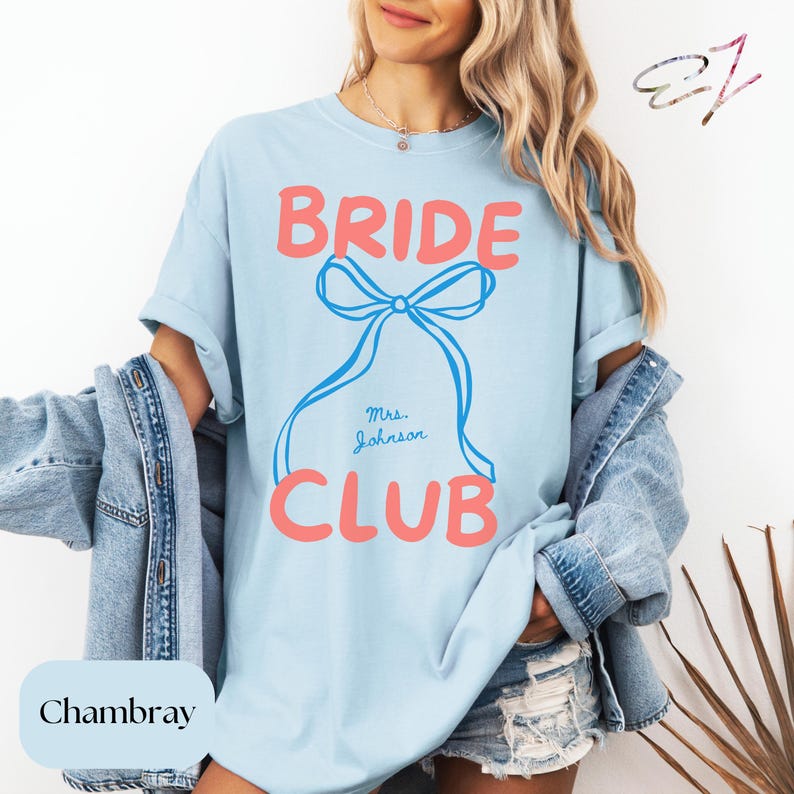 Custom Bride Shirt Coquette Bow Personalized Mrs Name Bridal Shower Gift Bride Tee Wedding Day Getting Ready Bachelorette Tees