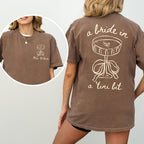 Comfort Colors® A Bride in a Tini Bit Custom Bride Shirt, Espresso Martini Themed Future Mrs Tee Tini Bit Engaged, Bridal Shower Gift Fiance