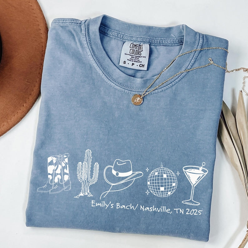 Retro Last Disco Bachelorette Shirt: Nashville Western Party Tee