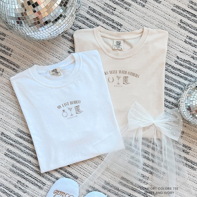 Custom My Last Rodeo Bachelorette Shirts, Long Sleeve Shirts, Sweatshirts, Rodeo Bach, Cowgirl Bach, Let's Get Rowdy, Nashville Bachelorette