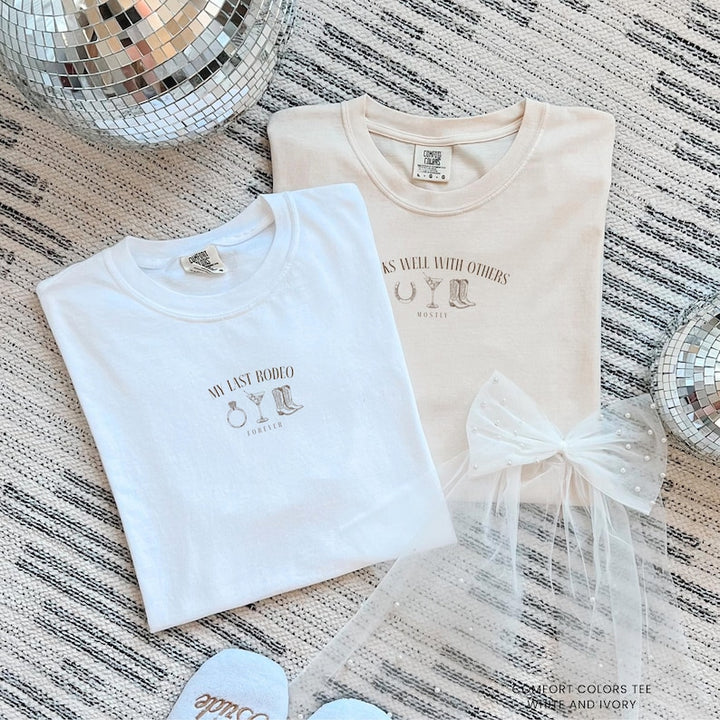Custom My Last Rodeo Bachelorette Shirts, Long Sleeve Shirts, Sweatshirts, Rodeo Bach, Cowgirl Bach, Let's Get Rowdy, Nashville Bachelorette