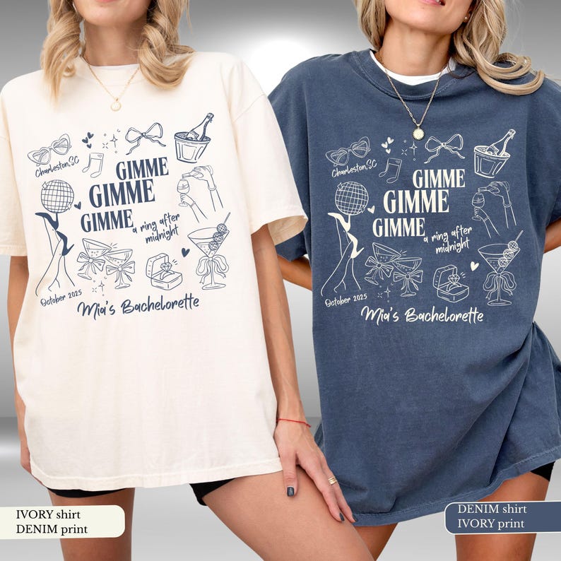Gimme Bachelorette Shirt, Funny Disco Theme Bride Custom Shirt, Matching Bridesmaid Party Shirts