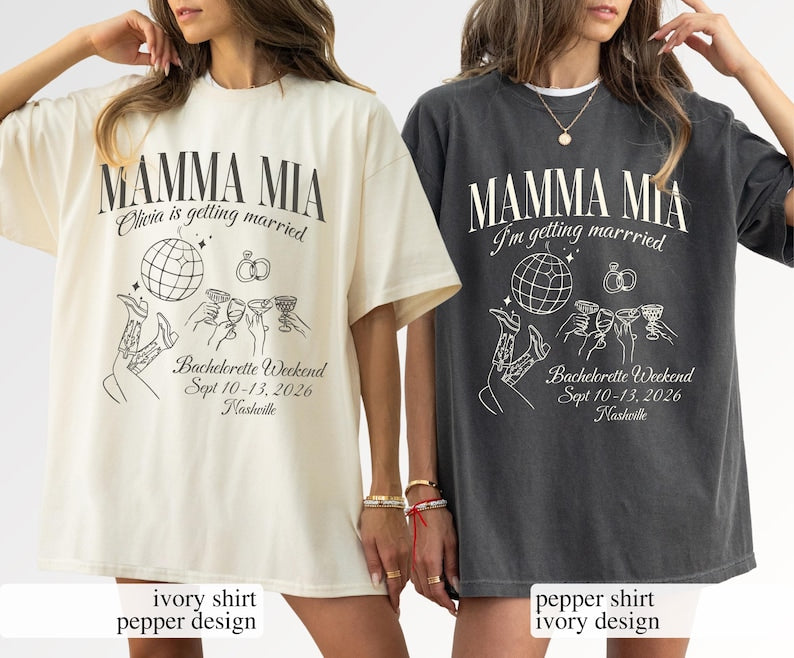 Mamma Mia Bachelorette Shirts, She Found Her Honey Honey Dancing Queens Brides Last Disco Bach Shirts Gift for Bridesmaid Disco Shirts
