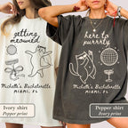 Getting Meowied Bachelorette Shirt: Funny Cat Lovers Bride Party Tee