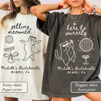 Getting Meowied Bachelorette Shirt: Funny Cat Lovers Bride Party Tee