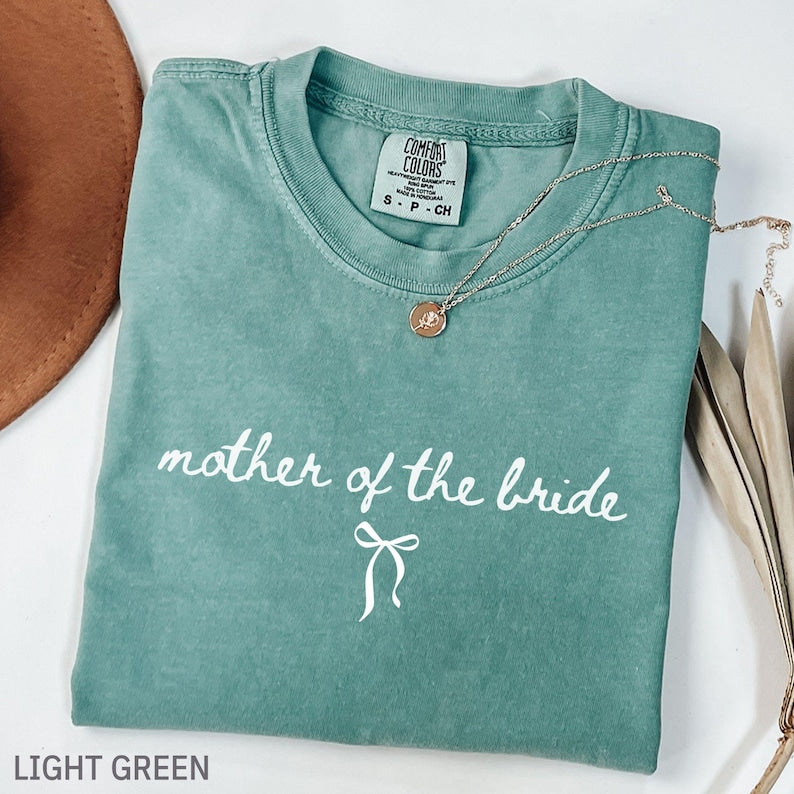 Maid of Honor & Bridesmaid Comfort Colors Shirt, Wedding Gift, Coquette Bow Bride Tee, Custom Bachelorette Party Gift, Bridal Party T-shirts
