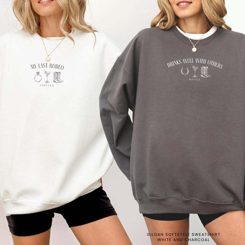 Custom My Last Rodeo Bachelorette Shirts, Long Sleeve Shirts, Sweatshirts, Rodeo Bach, Cowgirl Bach, Let's Get Rowdy, Nashville Bachelorette