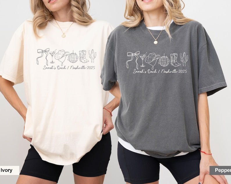 Last Disco Bachelorette Doodle Shirt Custom Disco Bride Shirt Retro Girls Trip Tee Personalized Bachelorette Party Shirt Nashville Bach