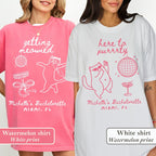 Getting Meowied Bachelorette Shirt: Funny Cat Lovers Bride Party Tee
