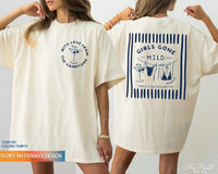 Custom Beach Bachelorette Comfort Colors Shirts, Dirty 30 Birthday Merch Party Bikinis And Martinis Bachelorette, Personalized Club Shirts