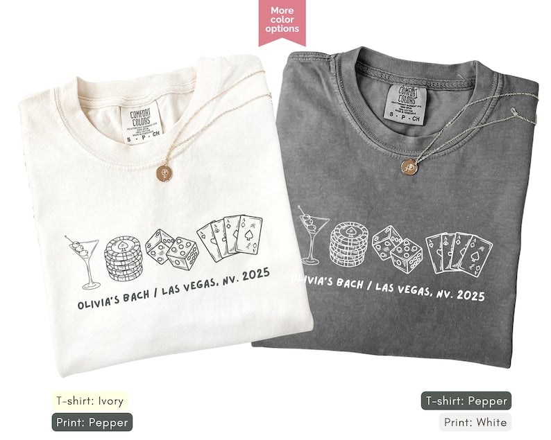 Las Vegas Custom Bachelorette Party Shirts, Lucky in Love, Casino Crew Tees, Retro Casino Party Tee, Personalized Bridesmaid Girls Trip Gift