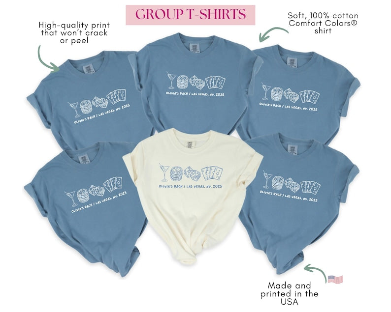 Las Vegas Custom Bachelorette Party Shirts, Lucky in Love, Casino Crew Tees, Retro Casino Party Tee, Personalized Bridesmaid Girls Trip Gift