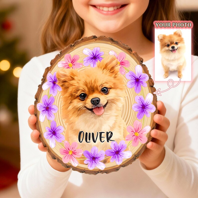 Custom Pet Portrait Wall Art, Pet Memorial Gift, Custom Guinea Pig Portrait Wooden Hanging, Pet Loss Sympathy Gift, Hamster Memorial Gift