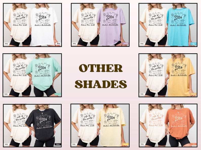 Bachelorette Party Shirt, Wife Of The Party Tee, Personalized Future Mrs Shirt, Comfort Colors, Brides Squad Gift, Custom Bride Shirt