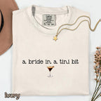 Comfort Colors® A Bride in a Tini Bit Bride Shirt, Espresso Martini Shirt, Future Mrs Shirt, Engaged Shirt, Bridal Shower Gift Idea