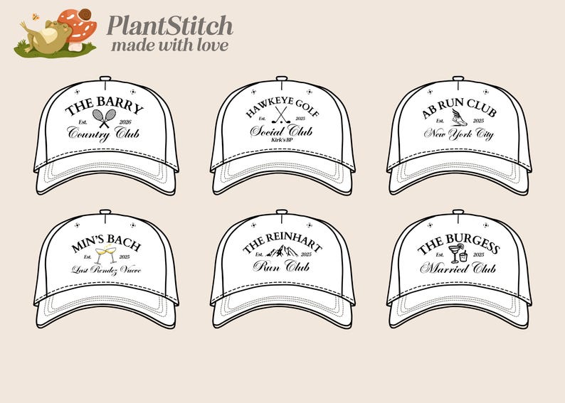Custom Embroidered Bachelorette Bachelor Trucker Hat: 90s Party Bride Cap