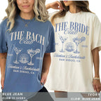 The Bach Club Shirt, Customized Name Bachelorette Comfort Colors Shirts, Luxury Wedding Party Tee, Personalized Bridal Cocktail Shirts