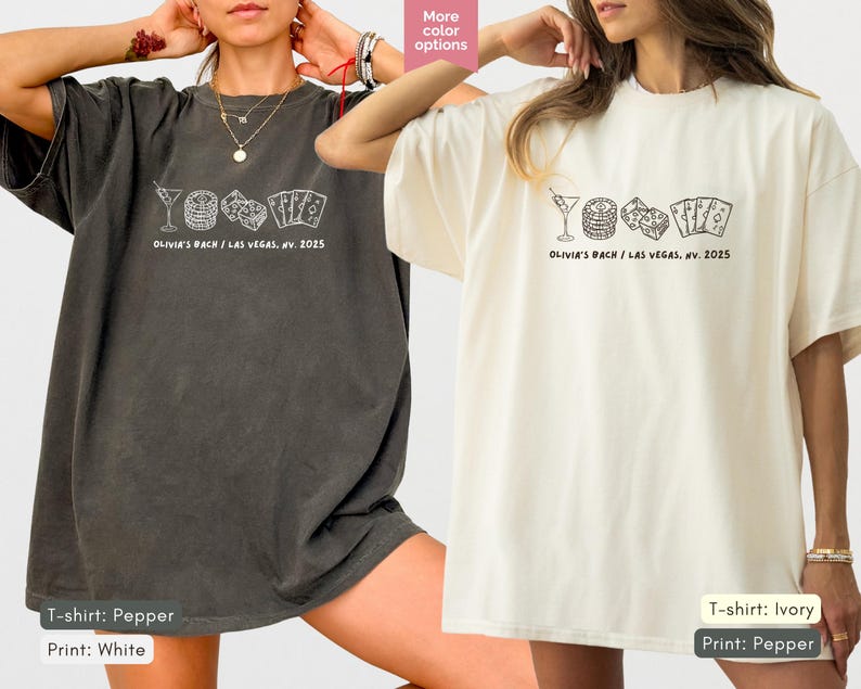 Las Vegas Custom Bachelorette Party Shirts, Lucky in Love, Casino Crew Tees, Retro Casino Party Tee, Personalized Bridesmaid Girls Trip Gift