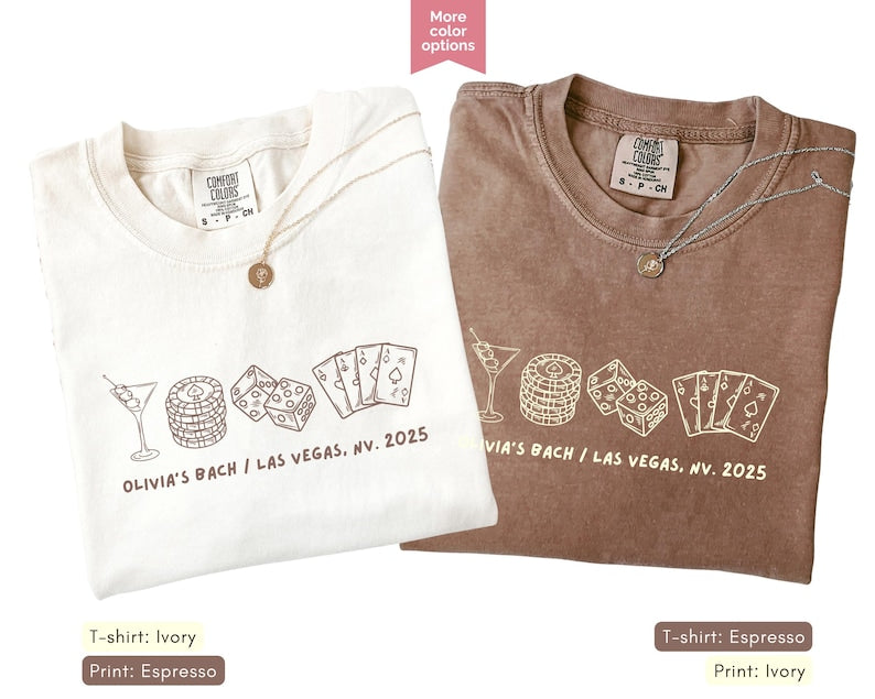 Las Vegas Custom Bachelorette Party Shirts, Lucky in Love, Casino Crew Tees, Retro Casino Party Tee, Personalized Bridesmaid Girls Trip Gift