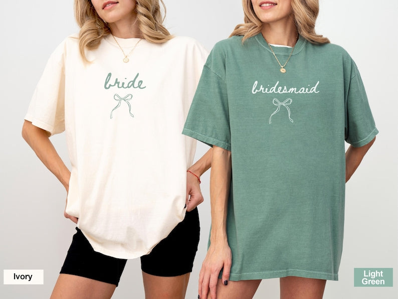 Bridal Party Comfort Colors® Shirt, Bridesmaid Proposal Gift, Maid Of Honor Tee, Matching Wedding Shirt, Wedding Party Bachelorette Shirt