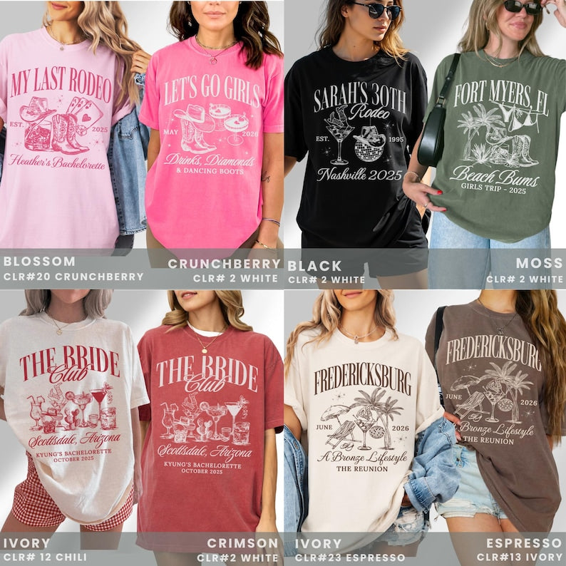 The Bach Club Shirt, Customized Name Bachelorette Comfort Colors Shirts, Luxury Wedding Party Tee, Personalized Bridal Cocktail Shirts
