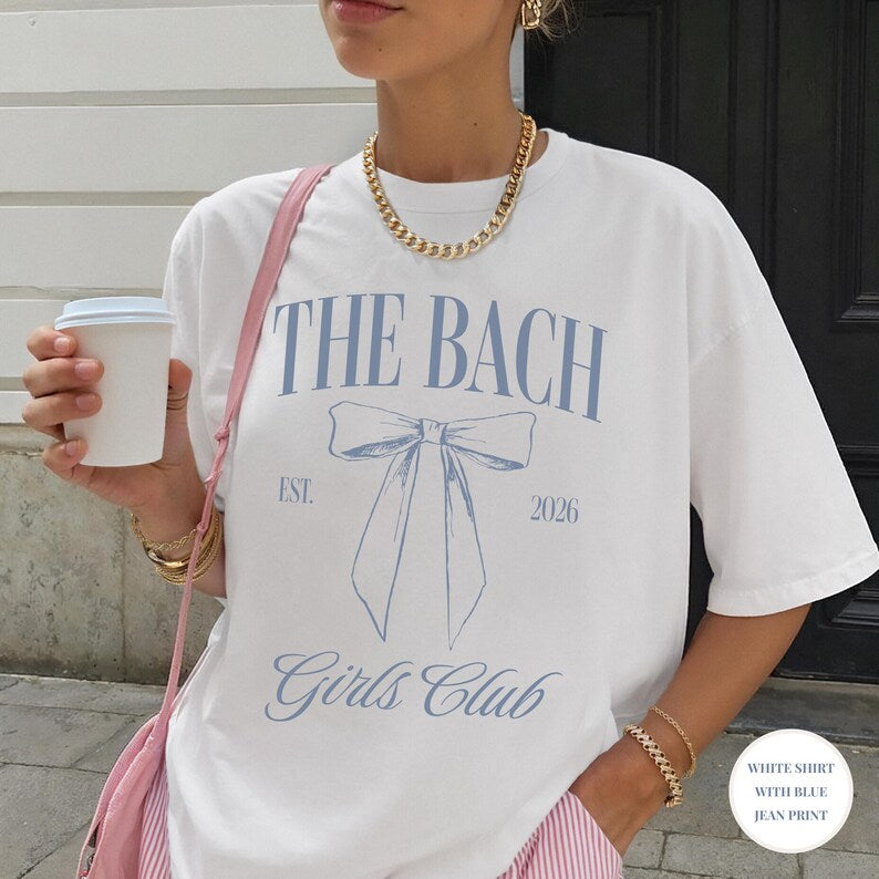 Personalized Coquette Bow Girl's Bachelorette Shirts