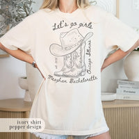 Let's Go Girls, Custom Western Bachelorette Shirt, Cowgirl Bride Tee, Personalized Nashville Bach Shirts, Matching Country Bridal Squad