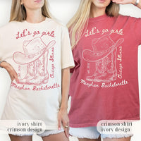 Let's Go Girls, Custom Western Bachelorette Shirt, Cowgirl Bride Tee, Personalized Nashville Bach Shirts, Matching Country Bridal Squad