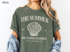 Summer I Turned Married Bachelorette Shirts - Personalized Bridal Party Tshirt for Bach Trip BA2604
