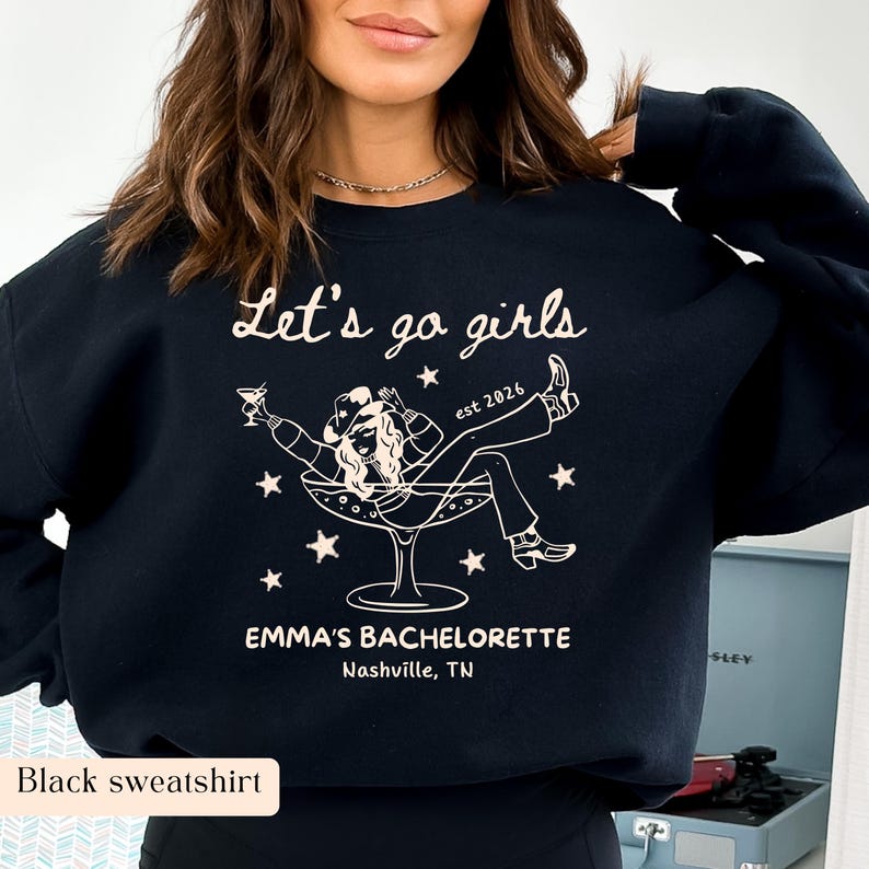 Let's Go Girls, Custom Western Bachelorette Shirt, Cowgirl Bride Tee, Personalized Nashville Bach Shirts, Matching Country Bridal Squad