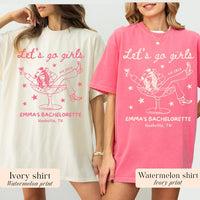 Let's Go Girls, Custom Western Bachelorette Shirt, Cowgirl Bride Tee, Personalized Nashville Bach Shirts, Matching Country Bridal Squad
