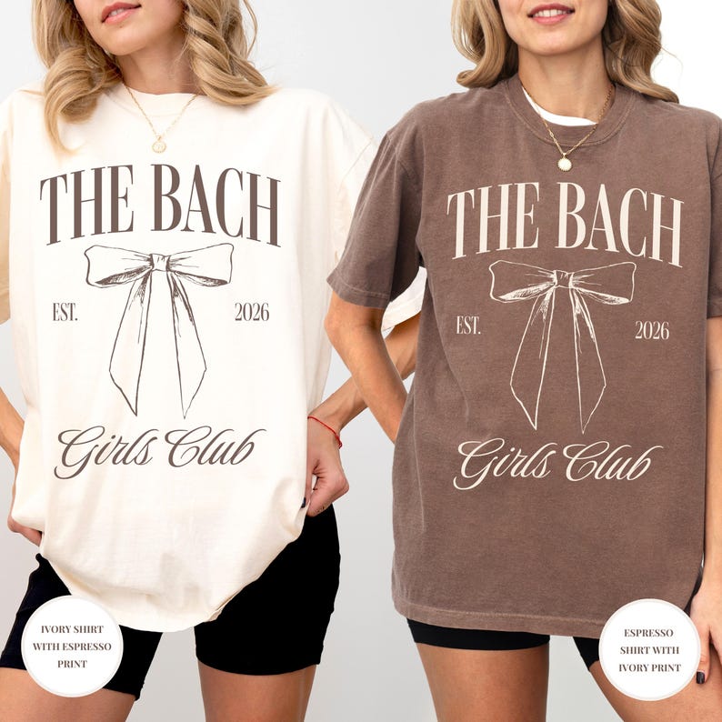 Personalized Coquette Bow Girl's Bachelorette Shirts