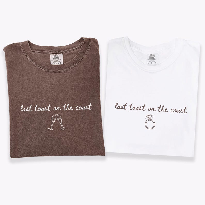 Last Toast on the Coast Bachelorette Comfort Colors® Shirts: Beach Bachelorette T-shirts for Group