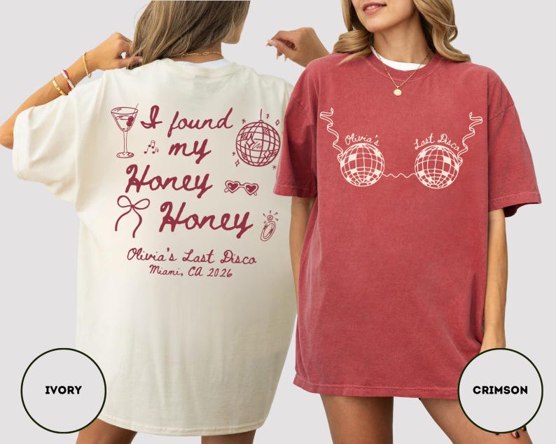 Disco Bachelorette Shirt Comfort Colors She Found Her Honey Honey Shirt Dancing Queens Bach Shirt Nightclub Hen Party Shirts