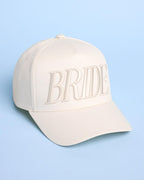 xo, Fetti Bride Embroidered Trucker Hat | Bachelorette Party Gift, Cotton 5 Panel Hat, Neutral Ivory Cap, Bridal Shower, Tonal, Accessory