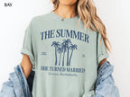 Summer I Turned Married Bachelorette Shirts - Personalized Bridal Party Tshirt for Bach Trip BA2604